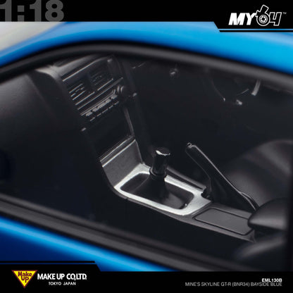 [Make Up] 1:18 Edilion BUILT BY LEGENDS Mine's Skyline GT-R(BNR34) - Bayside Blue