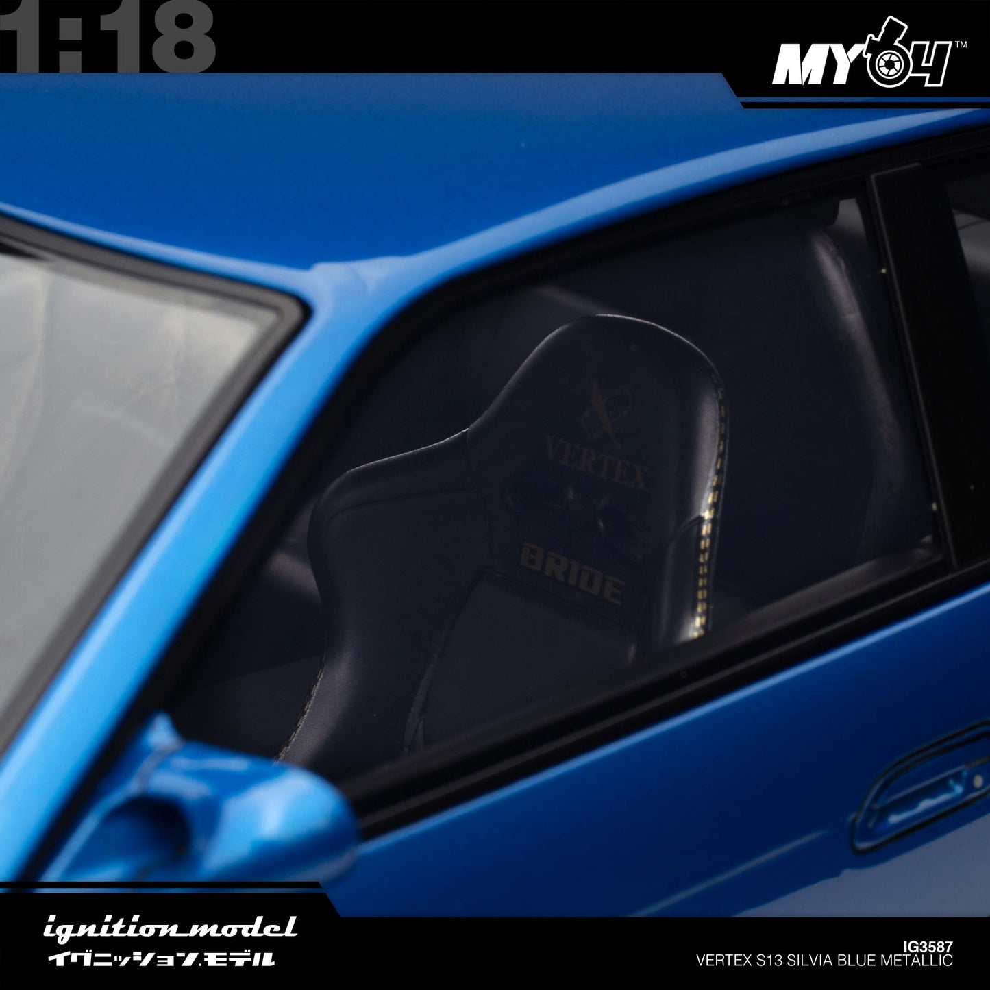 [Ignition Model] 1:18 Vertex S13 Silvia - Blue Metallic