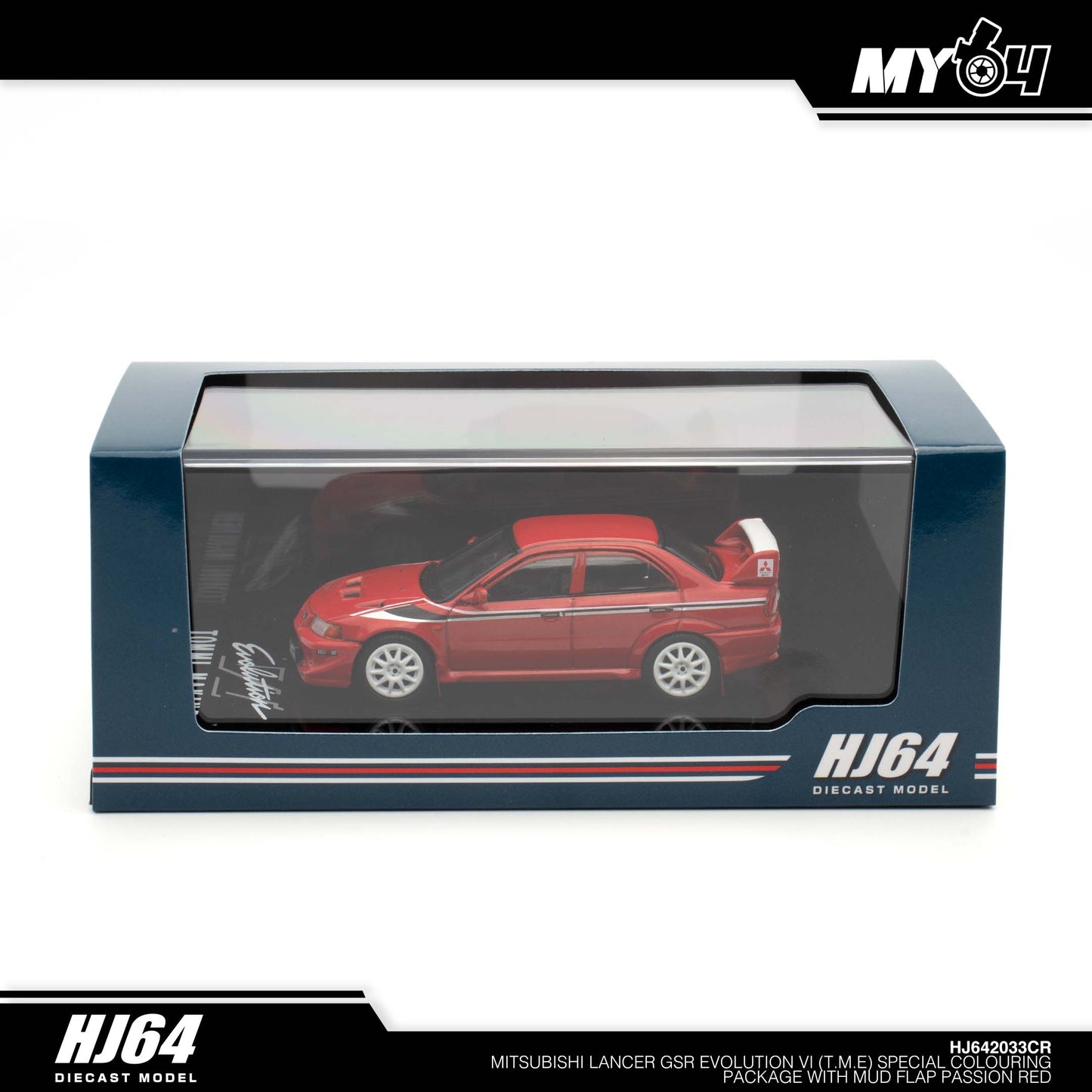 [Hobby Japan] Mitsubishi Lancer GSR Evolution 6 (T.M.E.) Special Coloring Package (GF-CP9A) 2000 with Mud Flap - Passion Red