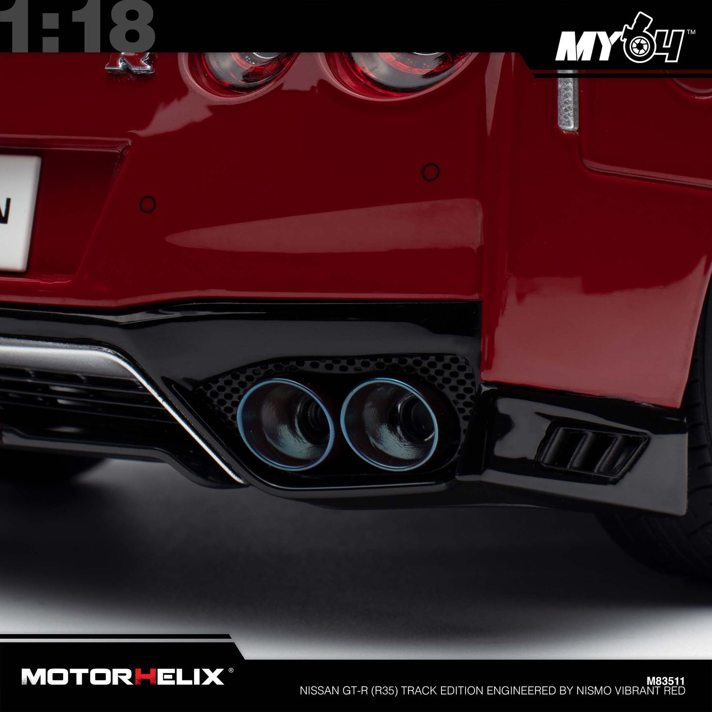 [Motorhelix] Nissan GT-R (R35) Track Edition Engineered By NISMO - Vibrant Red