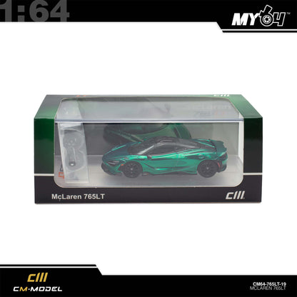 [CM Model] Mclaren 765LT - Chrome Green Full Carbon
