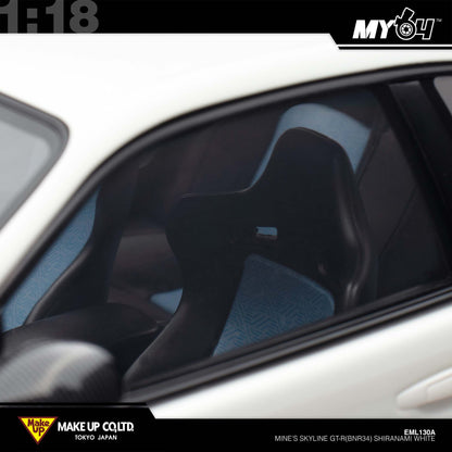 [Make Up] 1:18 Edilion BUILT BY LEGENDS Mine's Skyline GT-R(BNR34) - SHIRANAMI White (Pearl White)
