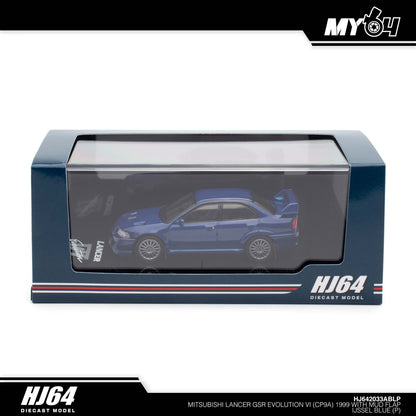 [Hobby Japan] Mitsubishi Lancer GSR Evolution 6 (CP9A) 1999 with Mud Flap - Ijssel Blue