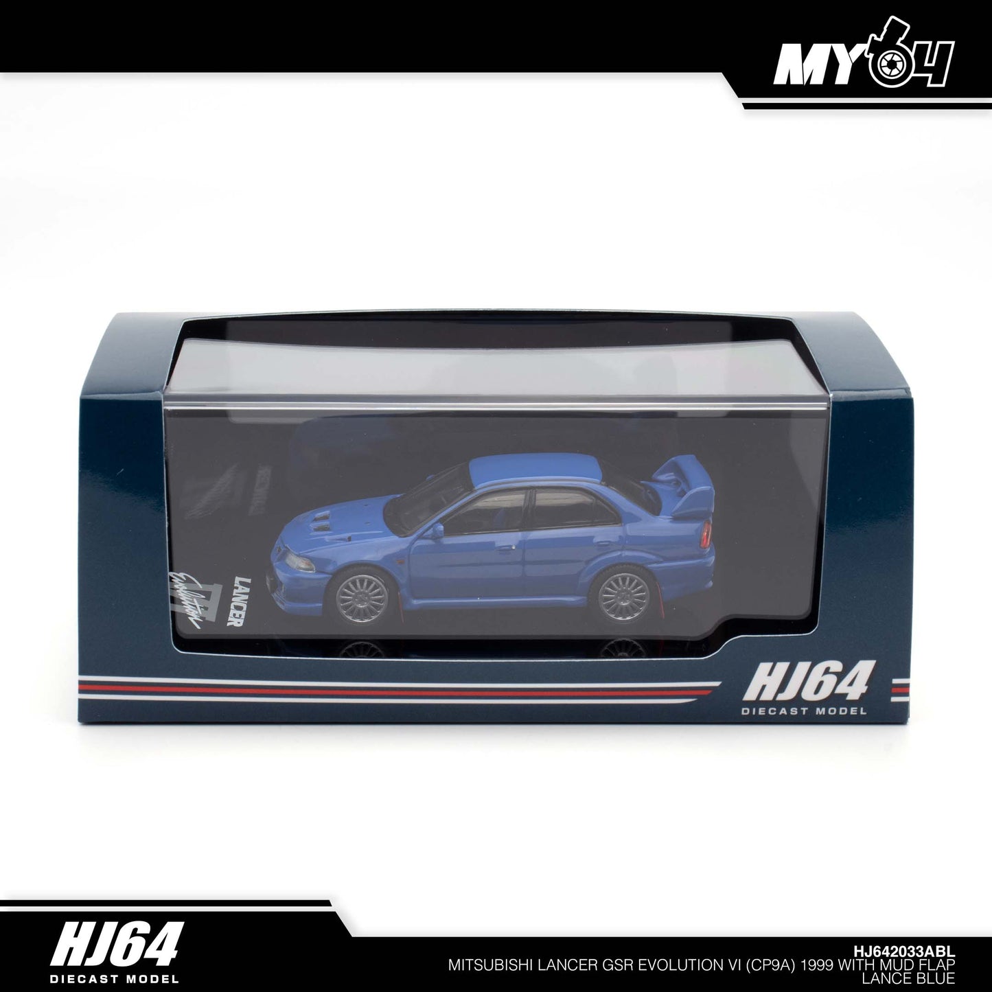 [Hobby Japan] Mitsubishi Lancer GSR Evolution 6 (CP9A) 1999 with Mud Flap - Lance Blue