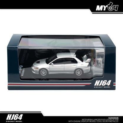 [Hobby Japan] Mitsubishi Lancer Evolution 9 GSR with Engine Display Model - Cool Silver Metallic