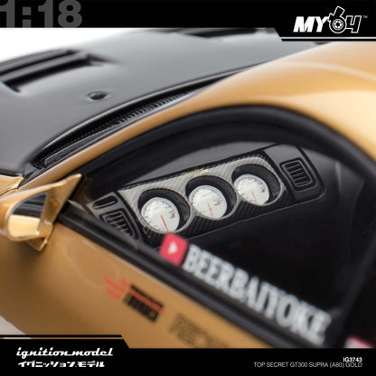 [Ignition Model] 1:18 Top Secret GT300 Supra (A80) - Gold