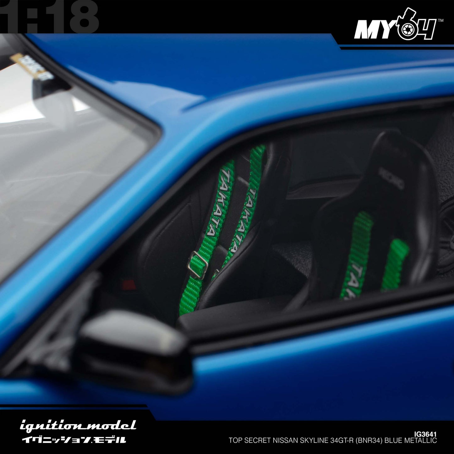 [Ignition Model] Top Secret Nissan Skyline 34GT-R (BNR34) - Blue Metallic