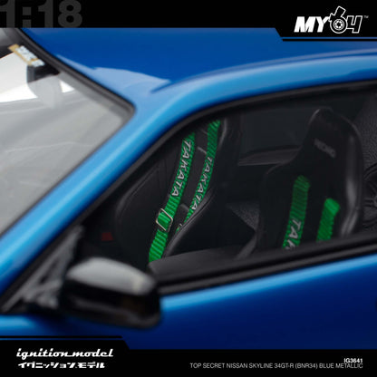 [Ignition Model] Top Secret Nissan Skyline 34GT-R (BNR34) - Blue Metallic
