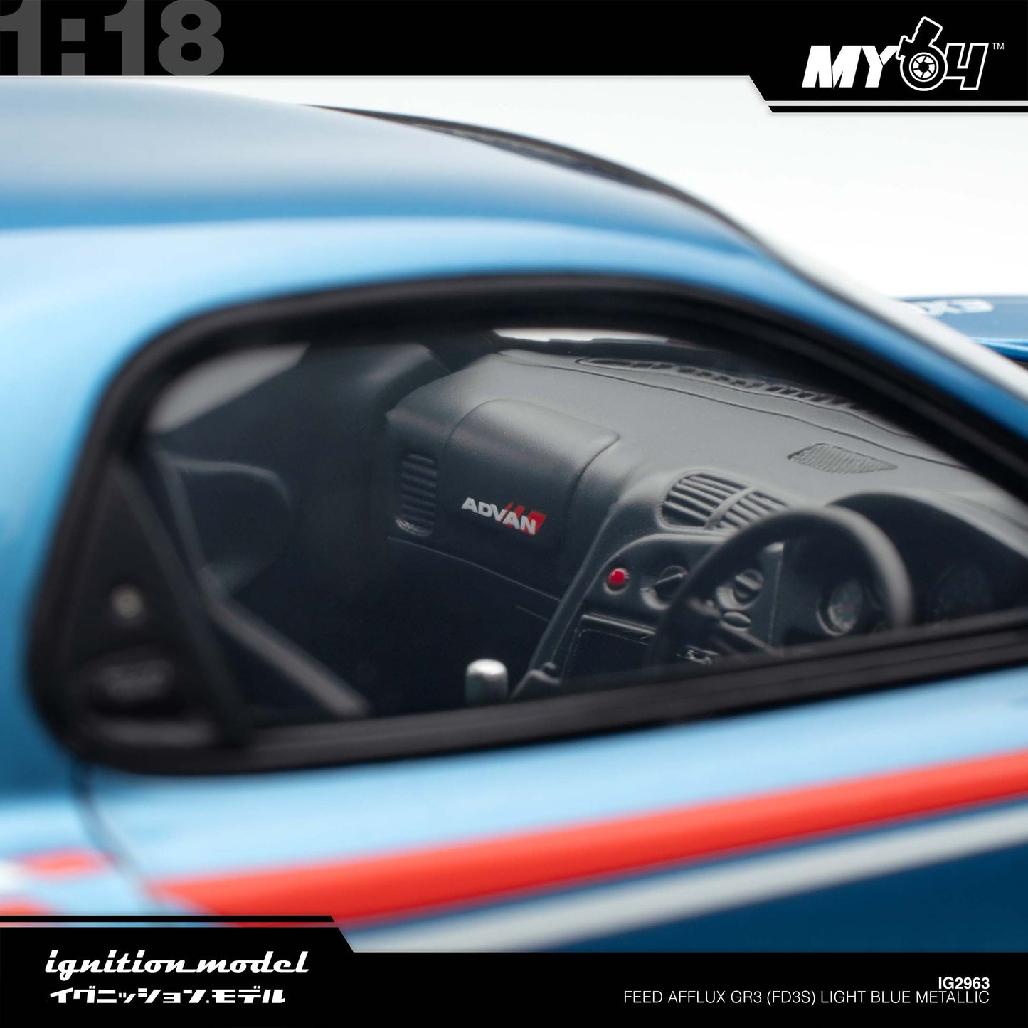 [Ignition Model] FEED Afflux GR3 (FD3S) - Light Blue Metallic