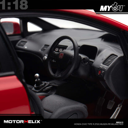 [Motorhelix] 1:18 Honda Civic Type R (FD2) Mugen RR - Milano Red
