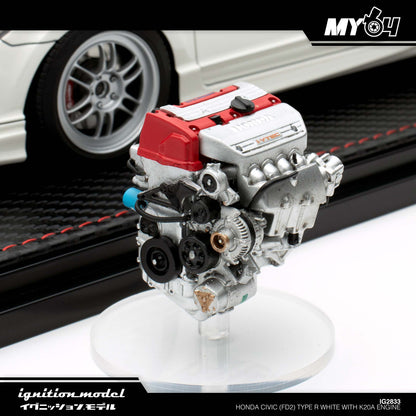 [Ignition Model] Honda CIVIC (FD2) TYPE R - White With K20A Engine