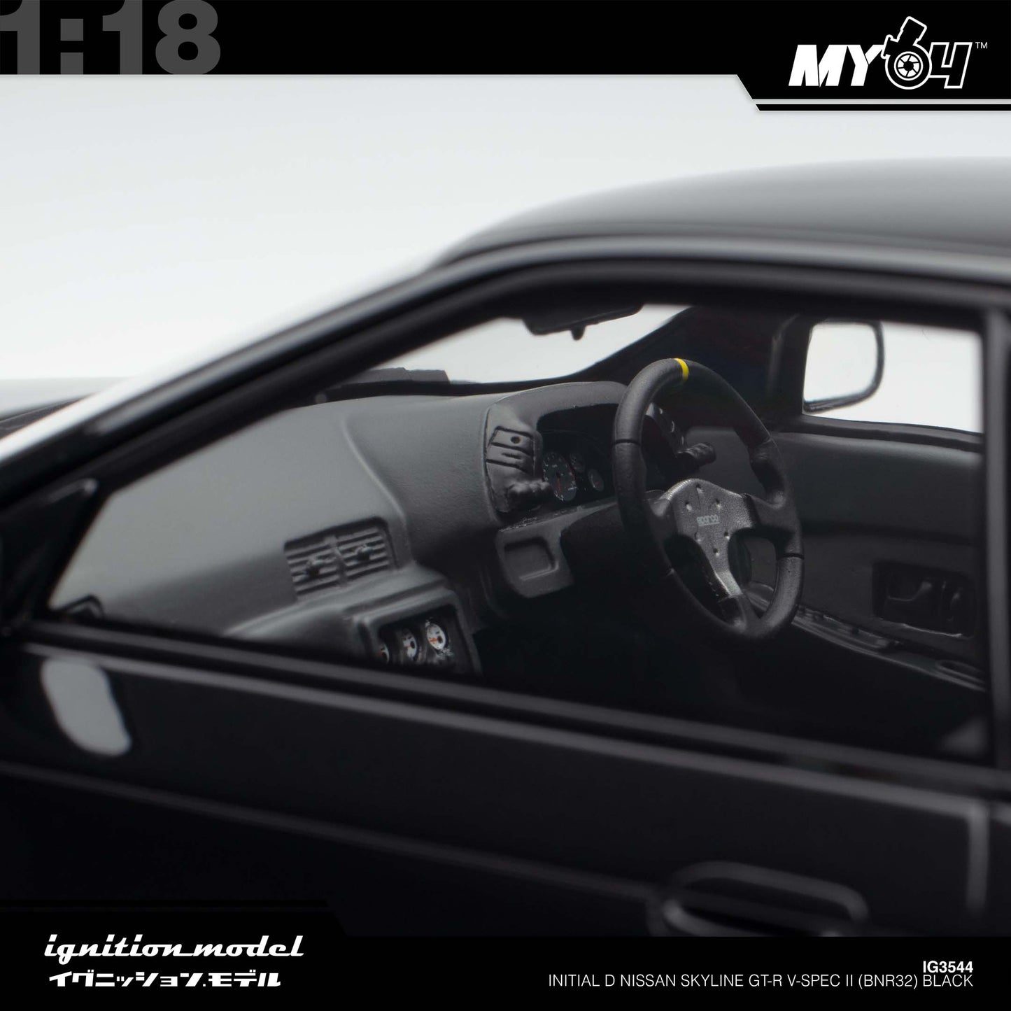 [Ignition Model] 1:18 Initial D Nissan Skyline GT-R V-SpecII (BNR32) - Black