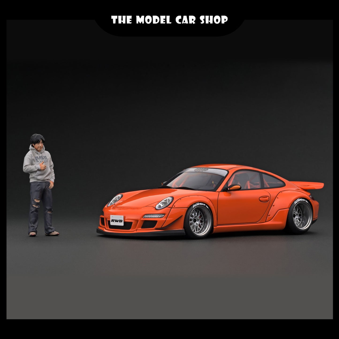 [Ignition Model] Porsche RWB997 GT3 - Orange with Mr Nakai Figure