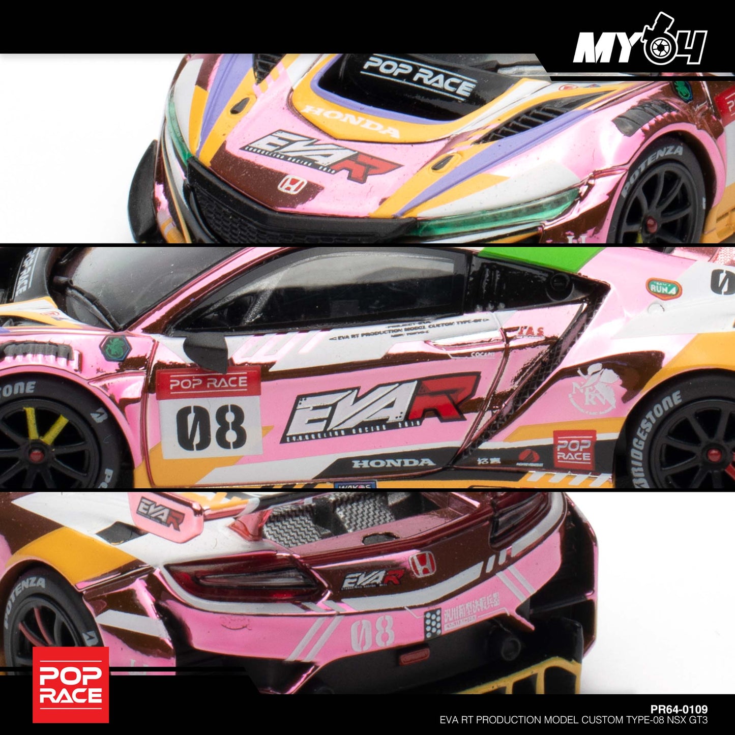 [Pop Race] Honda NSX GT3 EVO22 EVA RT Production Model Custom Type-08