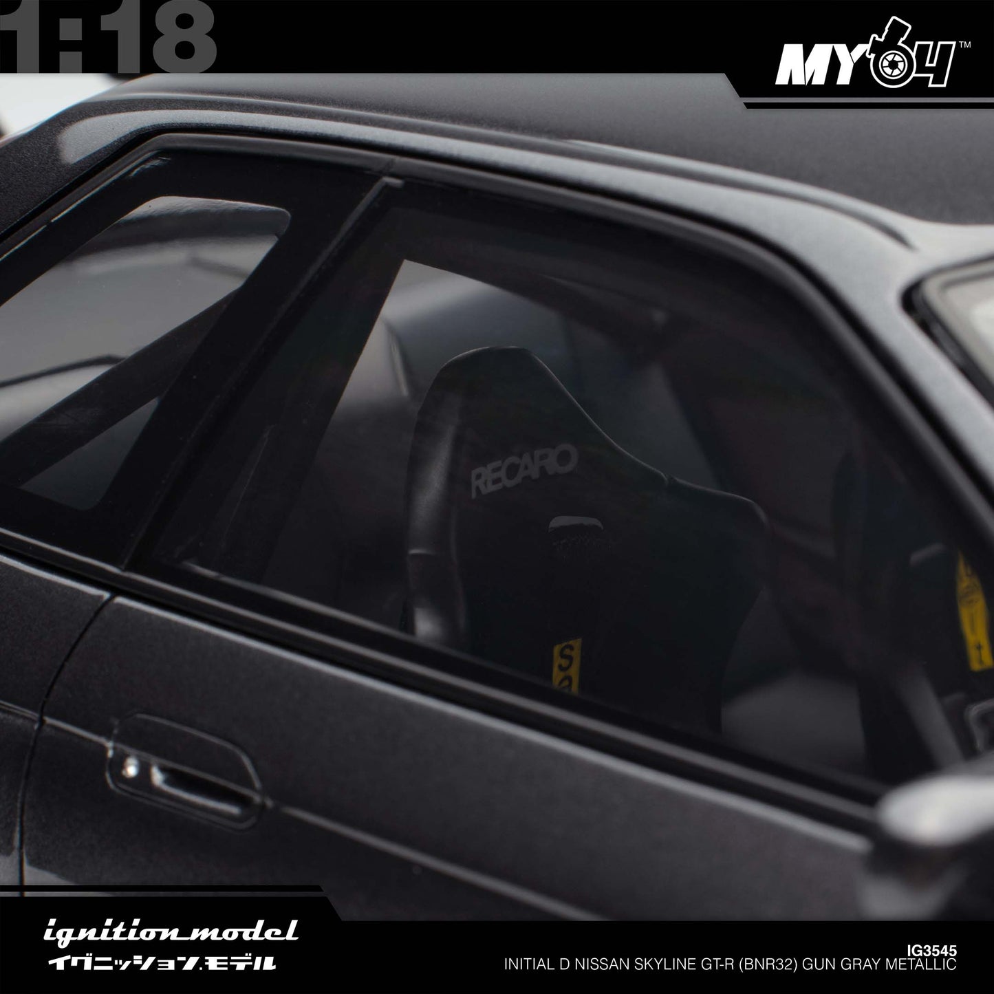 [Ignition Model] 1:18 Initial D Nissan Skyline GT-R (BNR32) - Gun Gray Metallic
