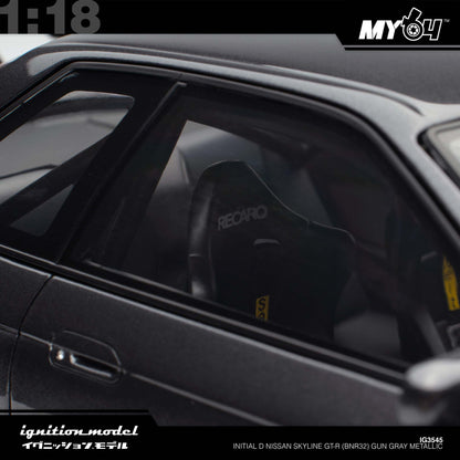 [Ignition Model] 1:18 Initial D Nissan Skyline GT-R (BNR32) - Gun Gray Metallic