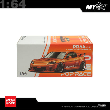 [Pop Race] 1:64 Mazda RX-8 RE Amemiya - Chrome Orange
