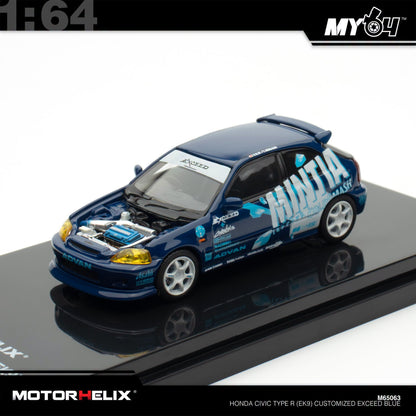 [Motorhelix] 1:64 Honda Civic Type R EK9 - Blue