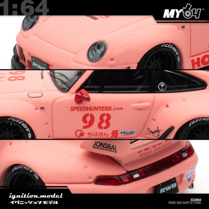 [Ignition Model] 1:64 Porsche RWB 993 - Matte Pink