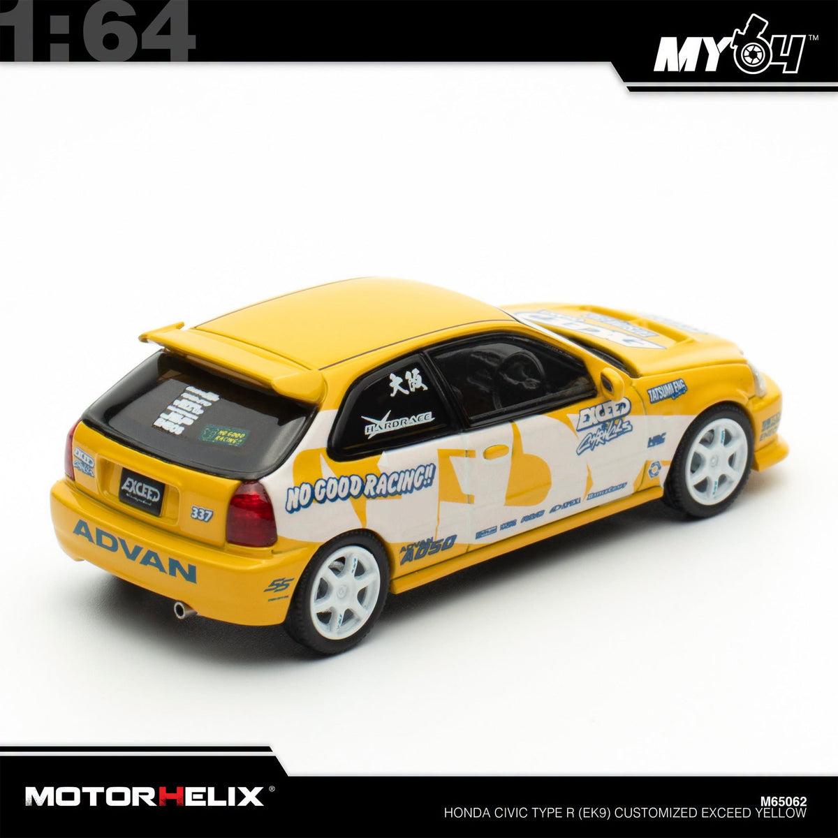 [Motorhelix] 1:64 Honda Civic Type R EK9 - Yellow