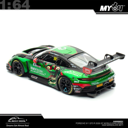 [ARBox] 1:64 Porsche 911 GT3 R 2026 GT World Challenge Asia Mandalika #911