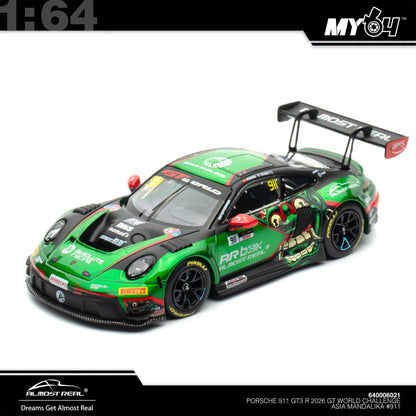 [ARBox] 1:64 Porsche 911 GT3 R 2026 GT World Challenge Asia Mandalika #911