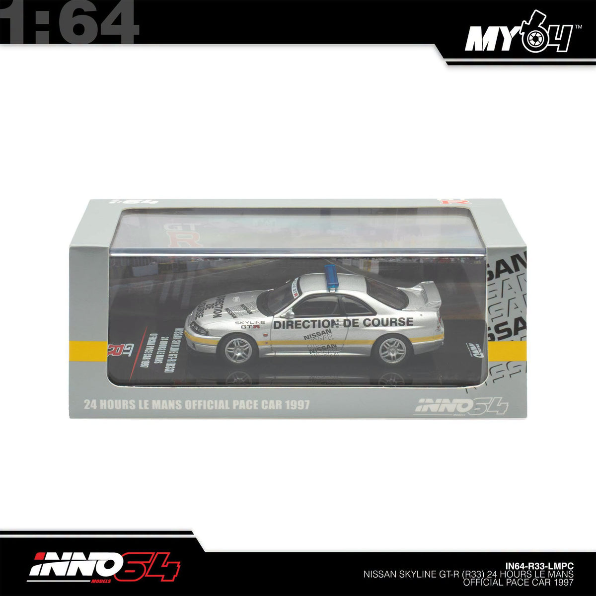 [INNO64] 1:64 Nissan Skyline GT-R (R33) 24 Hours Le Mans Official Pace Car 1997