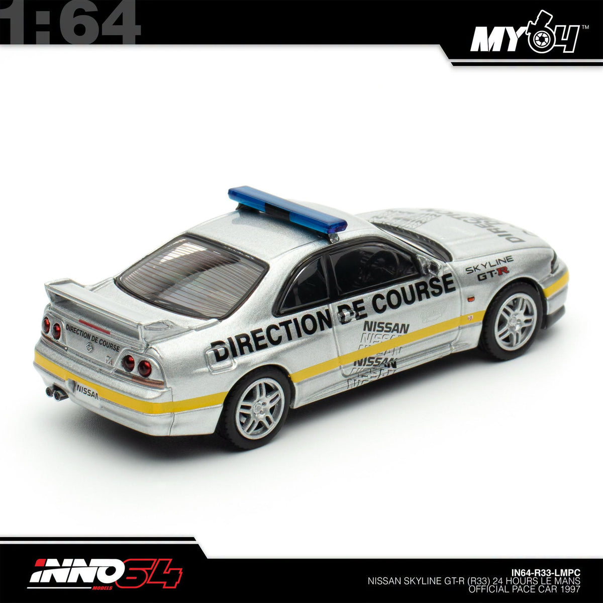 [INNO64] 1:64 Nissan Skyline GT-R (R33) 24 Hours Le Mans Official Pace Car 1997
