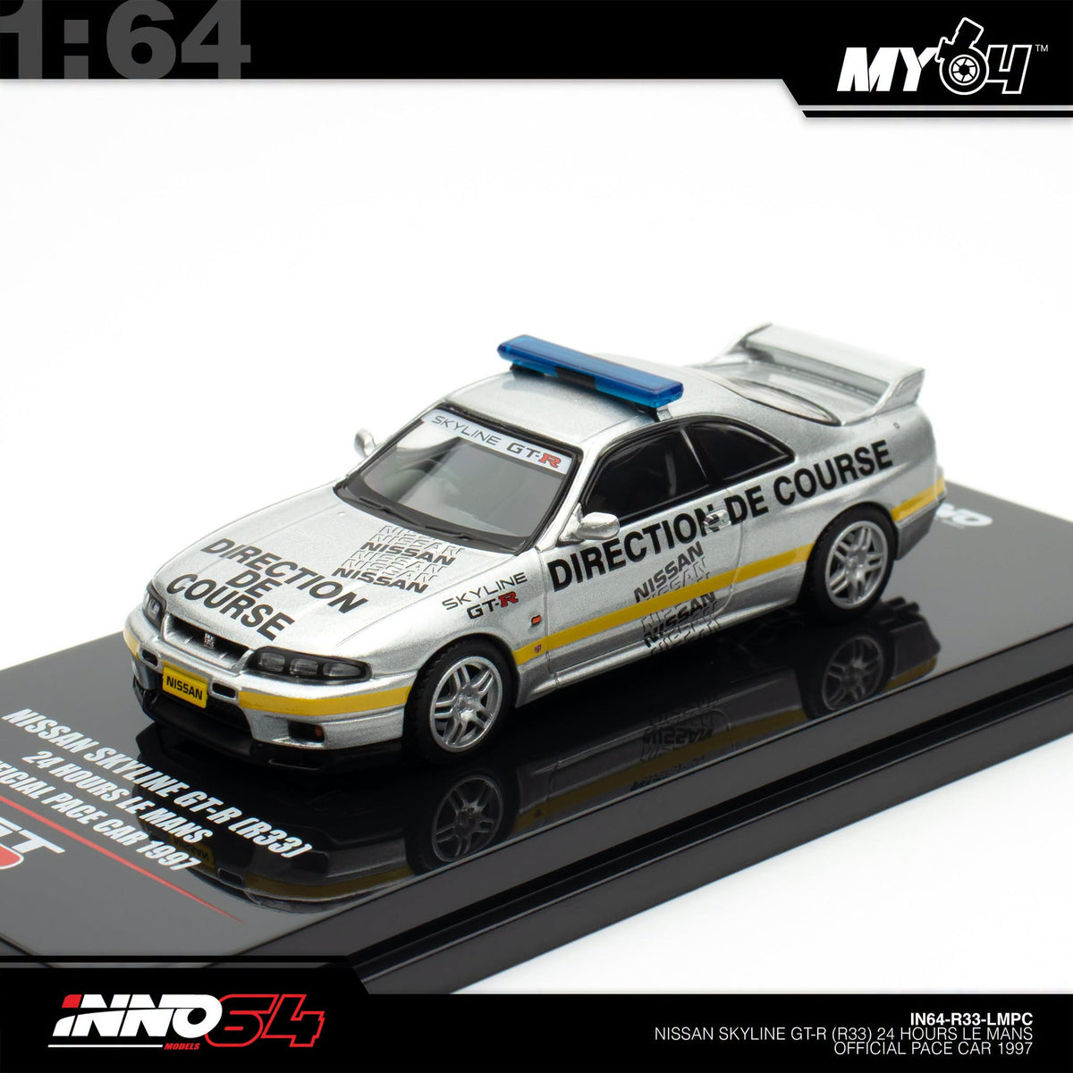 [INNO64] 1:64 Nissan Skyline GT-R (R33) 24 Hours Le Mans Official Pace Car 1997