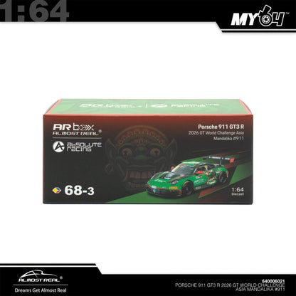 [ARBox] 1:64 Porsche 911 GT3 R 2026 GT World Challenge Asia Mandalika #911