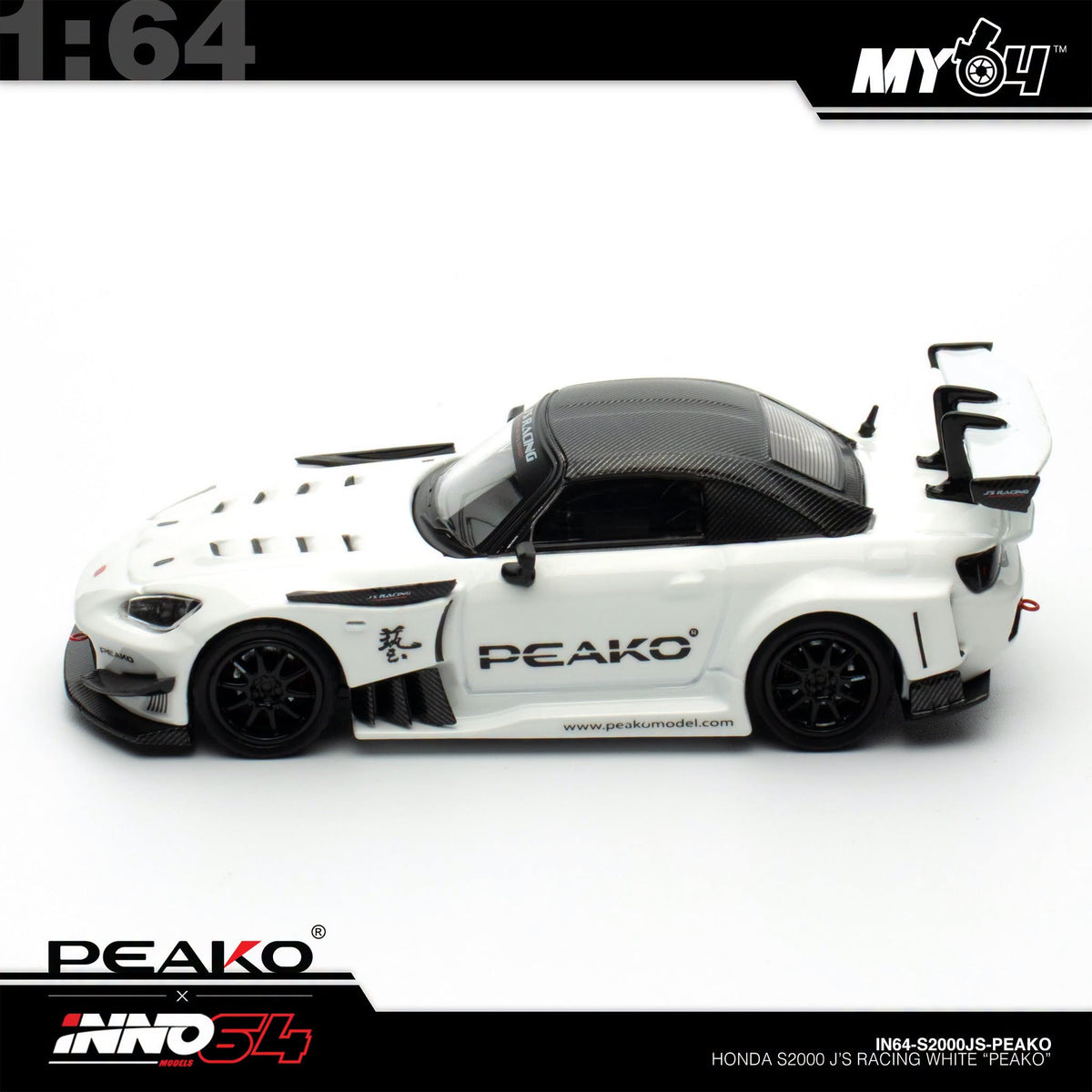 [INNO64] 1:64 Honda S2000 J'S Racing - White "PEAKO"
