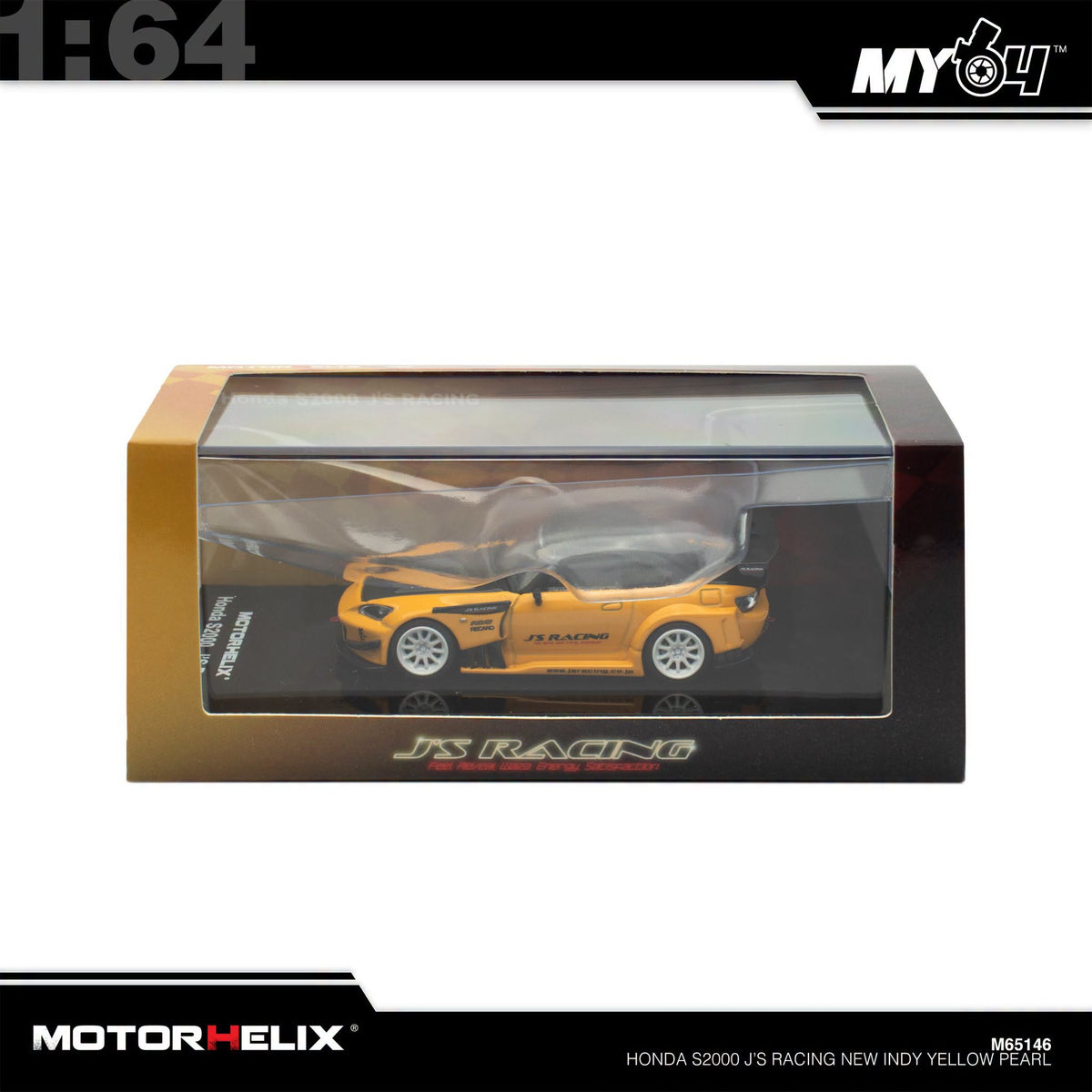 [Motorhelix] 1:64 Honda S2000 J's Racing – New Indy Yellow Pearl