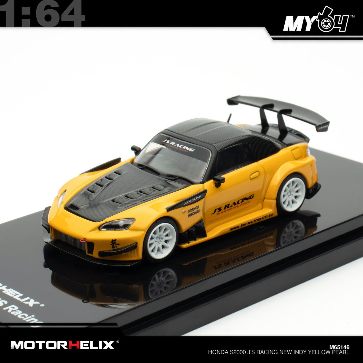 [Motorhelix] 1:64 Honda S2000 J's Racing – New Indy Yellow Pearl