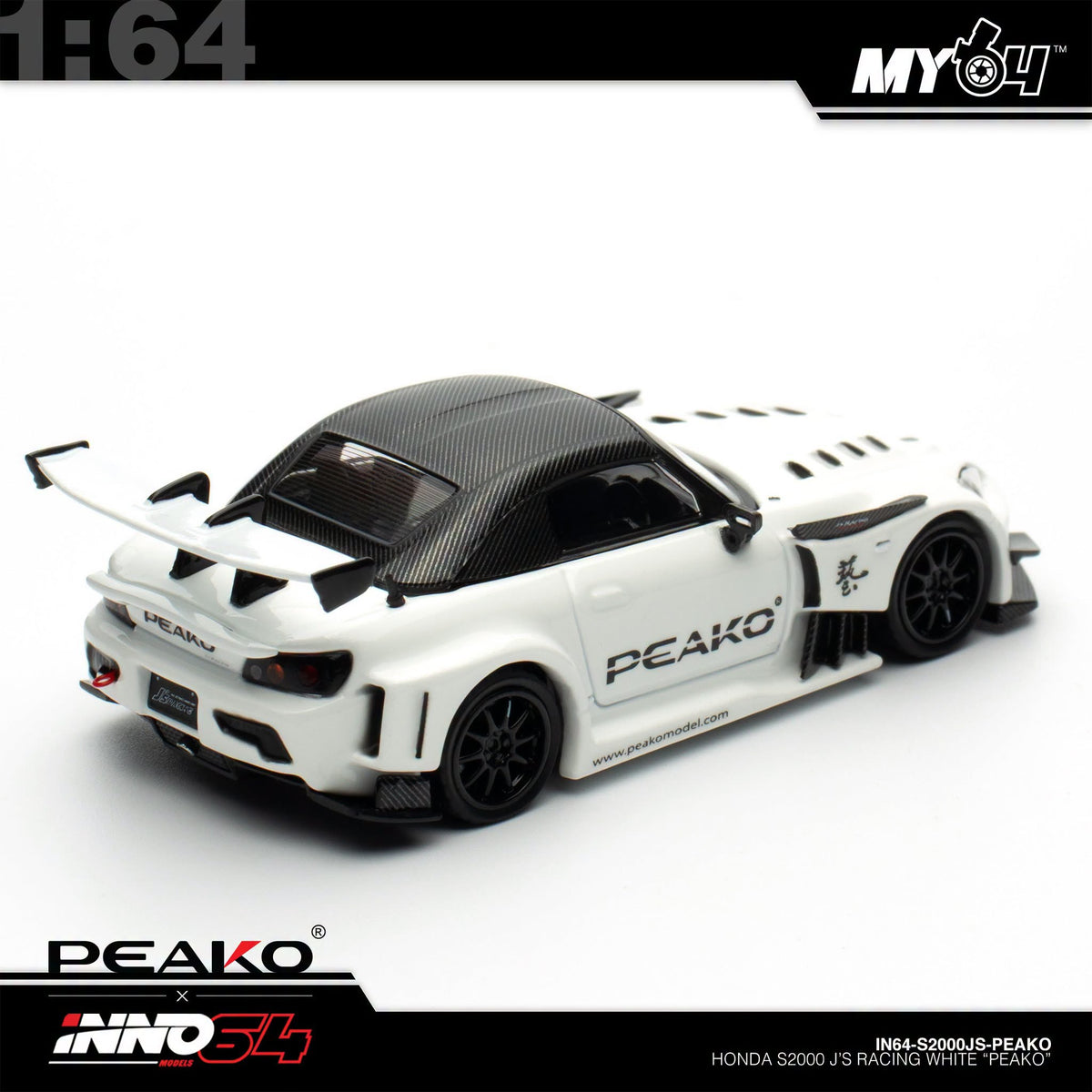 [INNO64] 1:64 Honda S2000 J'S Racing - White "PEAKO"
