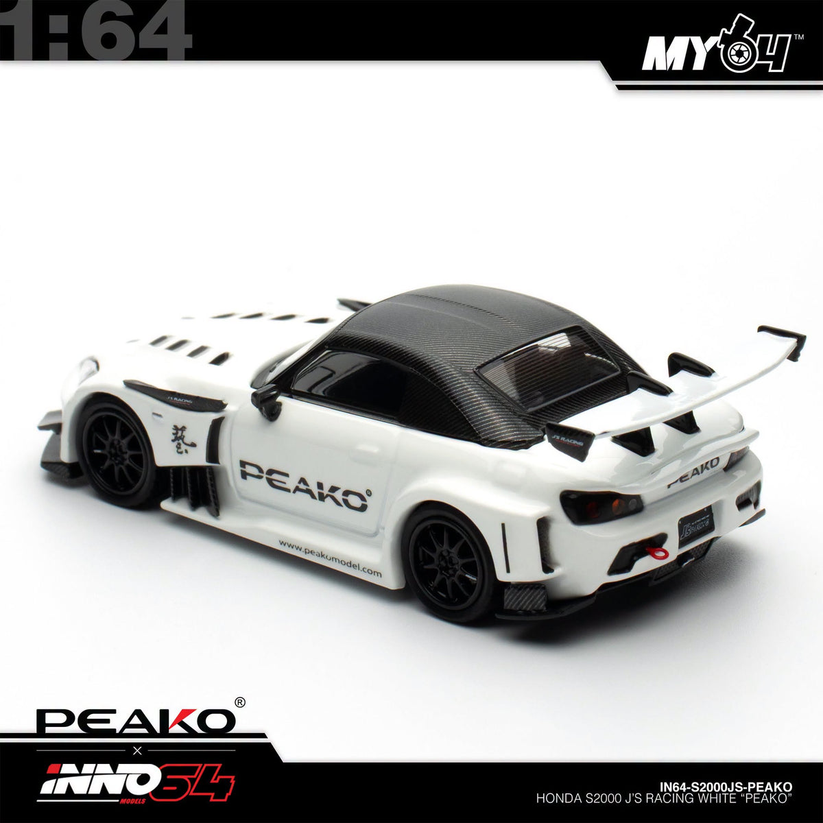 [INNO64] 1:64 Honda S2000 J'S Racing - White "PEAKO"