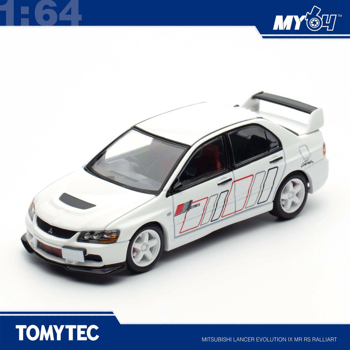 [TLVN] 1:64 Mitsubishi Lancer Evoluton IX RS - White (TASM26)