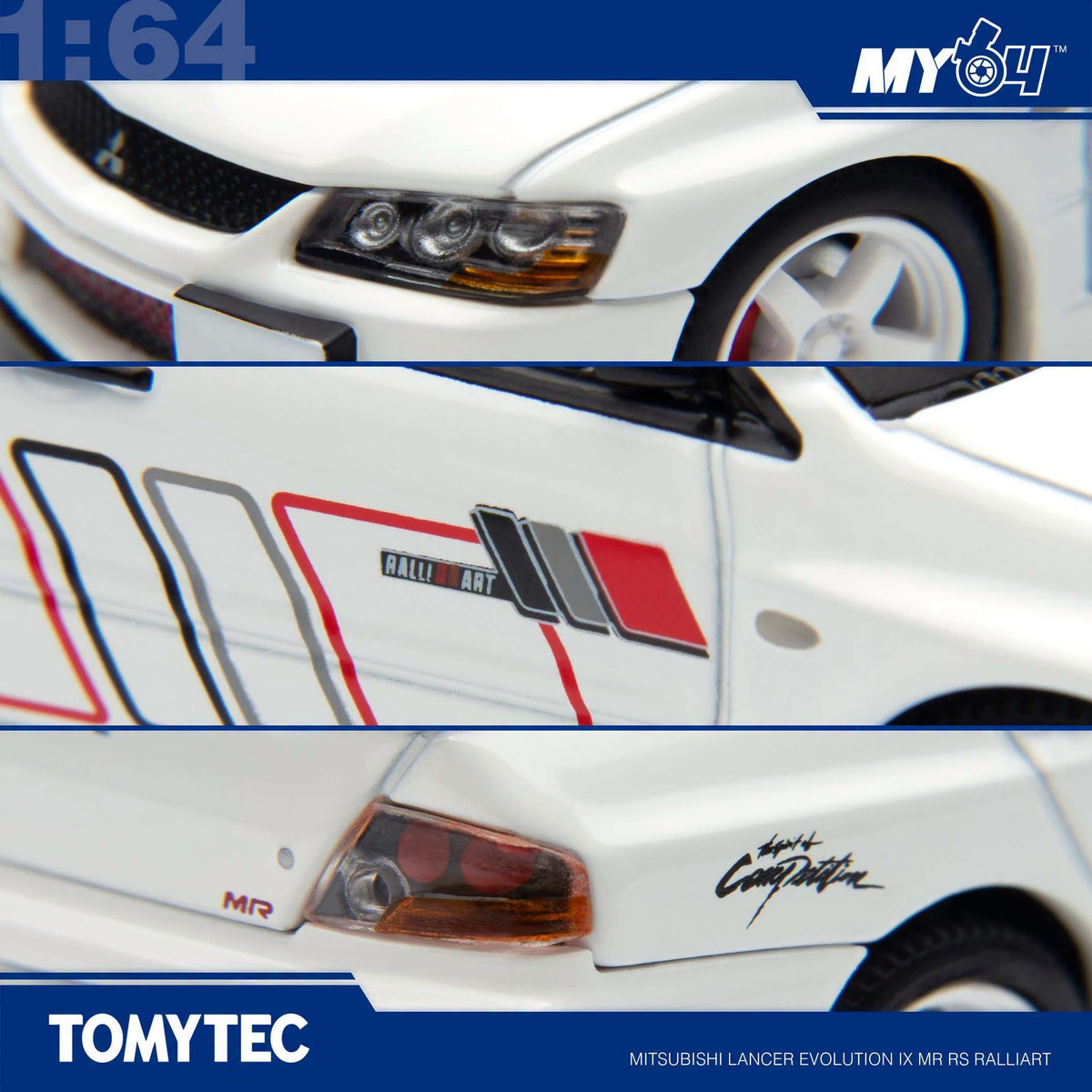 [TLVN] 1:64 Mitsubishi Lancer Evoluton IX RS - White (TASM26)