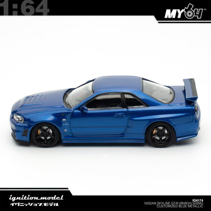[Ignition Model] 1:64 Nissan Skyline GT-R (BNR34) NISMO Customized - Blue Metallic
