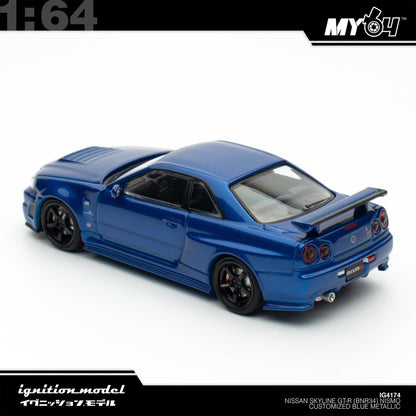 [Ignition Model] 1:64 Nissan Skyline GT-R (BNR34) NISMO Customized - Blue Metallic