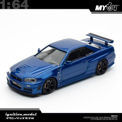 [Ignition Model] 1:64 Nissan Skyline GT-R (BNR34) NISMO Customized - Blue Metallic