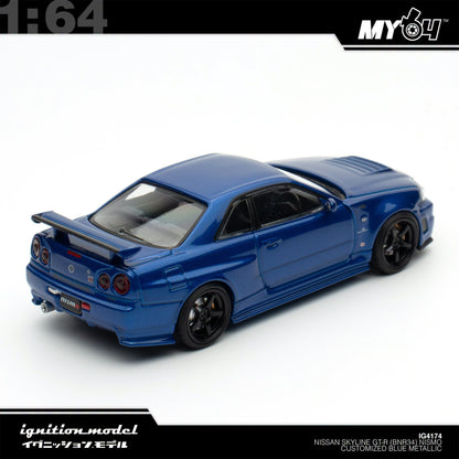 [Ignition Model] 1:64 Nissan Skyline GT-R (BNR34) NISMO Customized - Blue Metallic