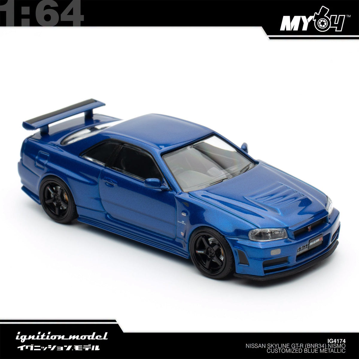 [Ignition Model] 1:64 Nissan Skyline GT-R (BNR34) NISMO Customized - Blue Metallic
