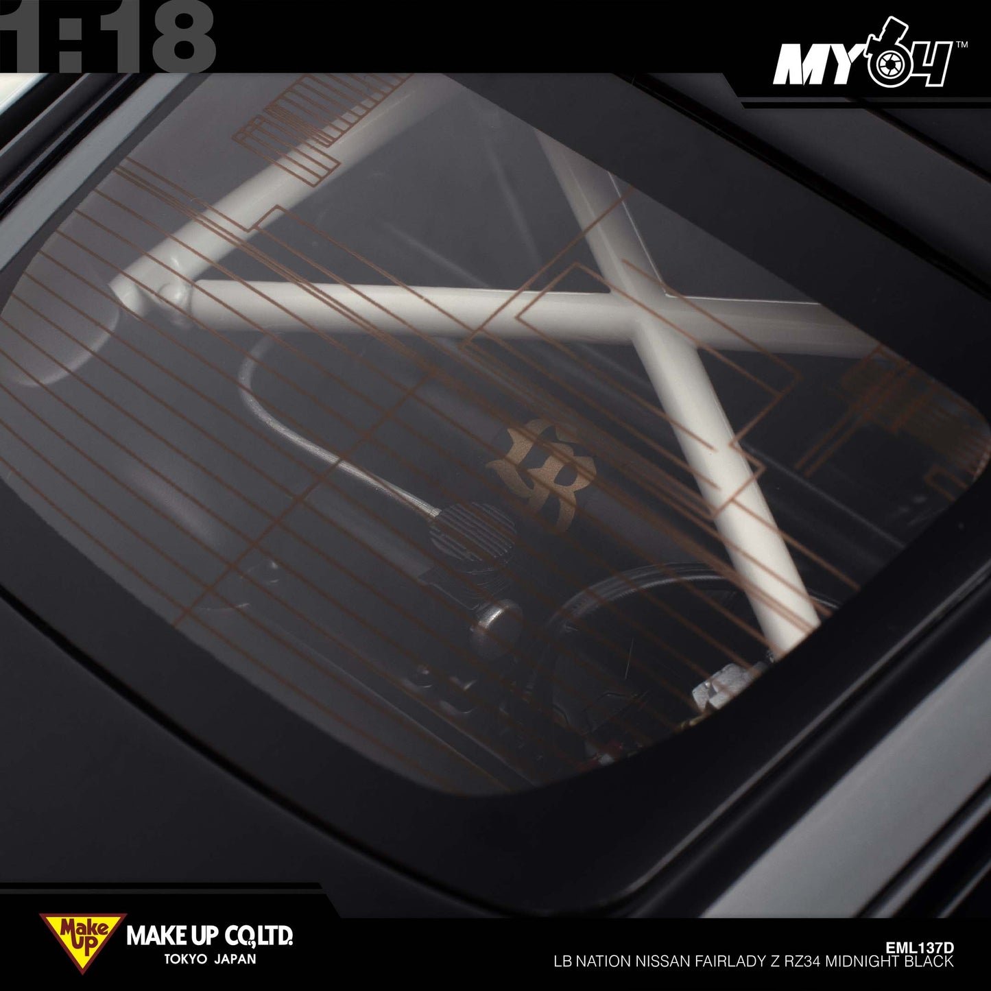[Make Up] 1:18 Edilion LB★Nation Nissan Fairlady Z RZ34 - Midnight Black