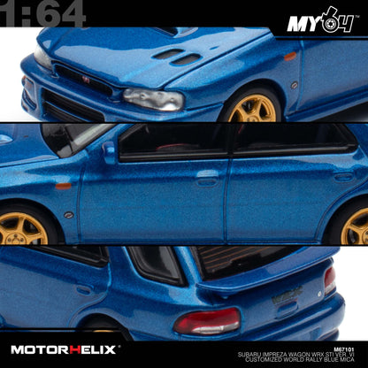[Motorhelix] 1:64 Subaru lmpreza Wagon WRX STi Version VI - Customized World Rally Blue Mica