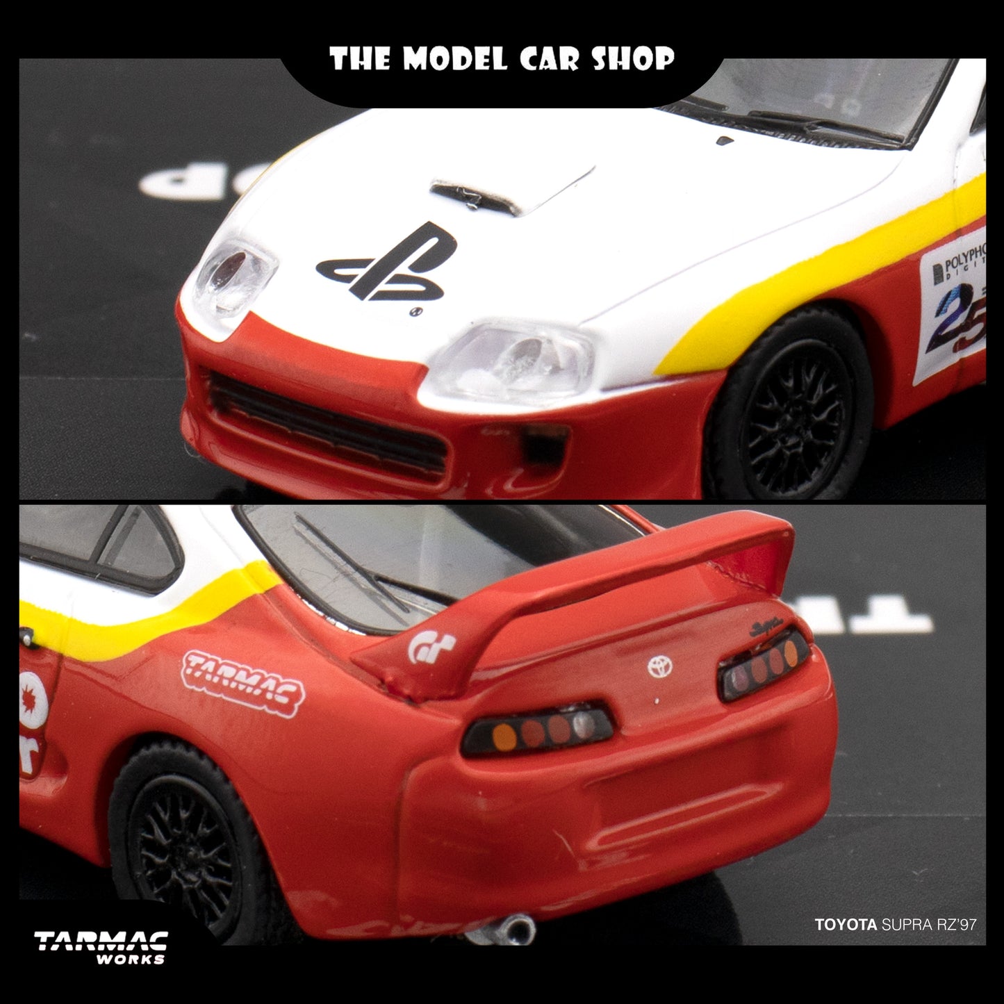 [Tarmac Works] Shell x Gran Turismo 7 x Tarmac Works JDM Collection Toyota Supra RZ '97