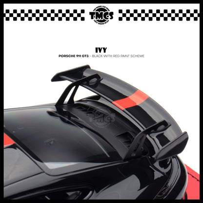 [IVY] 1:18 Porsche 911 GT3 - Black With Red Paint Scheme
