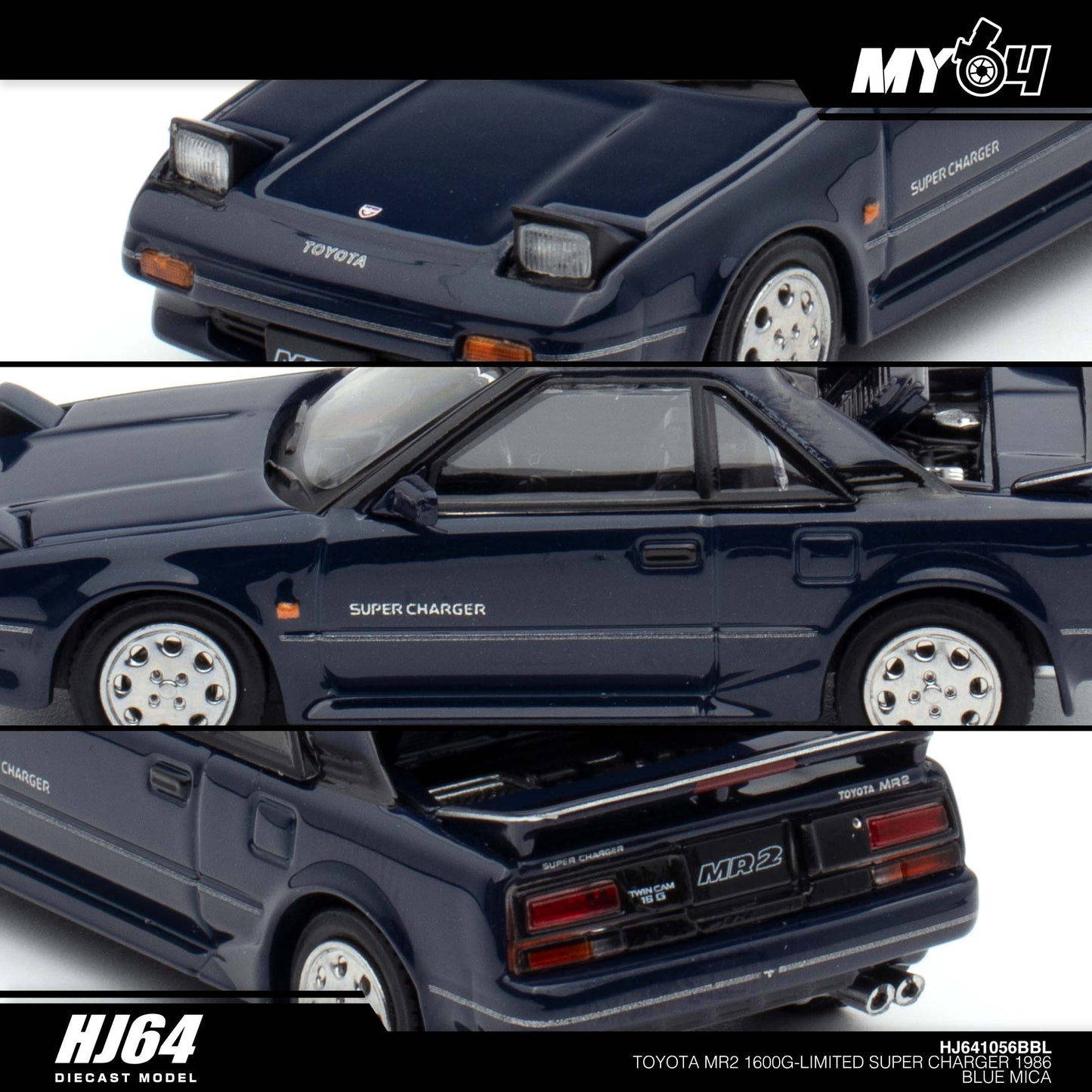 [Hobby Japan] Toyota MR2 1600G-LIMITED SUPER CHARGER 1986 - Blue Mica