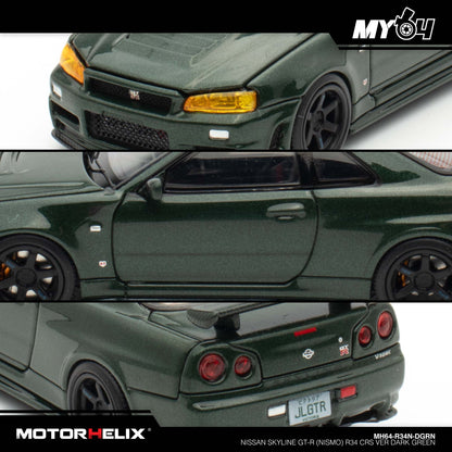 [Motorhelix] Nissan Skyline GT-R (Nismo) R34 CRS VER - Dark Green