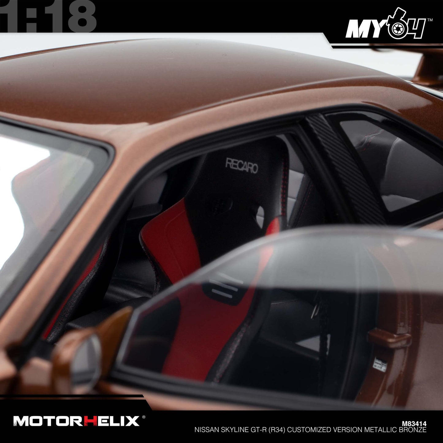[Motorhelix] Nissan Skyline GT-R (R34) Customized Version  - Metallic Bronze