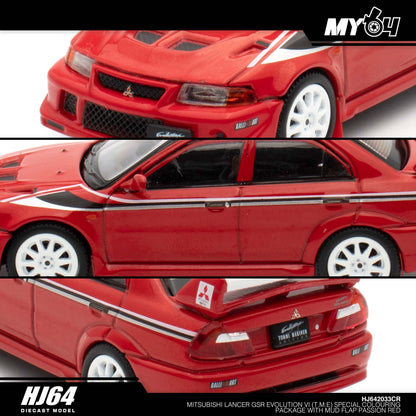 [Hobby Japan] Mitsubishi Lancer GSR Evolution 6 (T.M.E.) Special Coloring Package (GF-CP9A) 2000 with Mud Flap - Passion Red